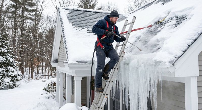 Roof Ice Dam Removal in Columbia, MO